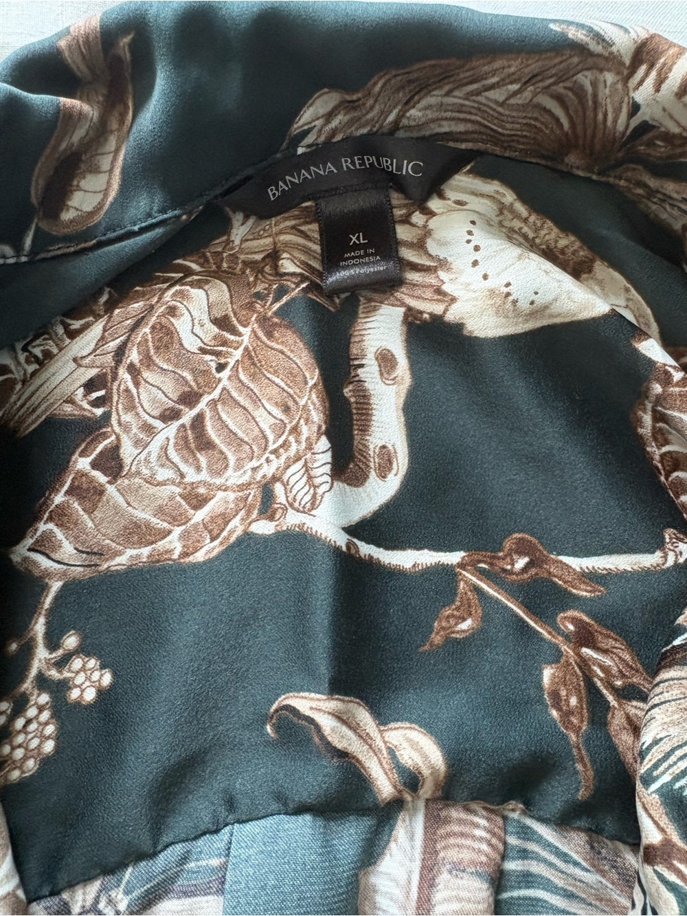 BR Jungle Print Satin Long Sleeve Pajama Set - Picture 6 of 7